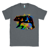 Charcoal Heather autism mama bear Classic Tee - Zillion Design Studio