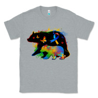 Heather Grey autism mama bear Classic Tee - Zillion Design Studio