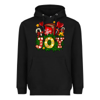 Black christmas joy coffee and candies Heavyweight Hoodie - AdoDesignShop