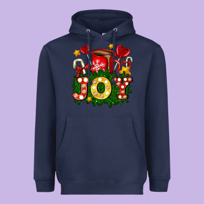 Christmas Joy Coffee And Candies Heavyweight Hoodie Designed By Adodesignshop