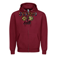 Burgundy granny of both Zipper Hoodie - CowhideDigitalArt