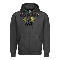 Charcoal Heather granny of both Zipper Hoodie - CowhideDigitalArt