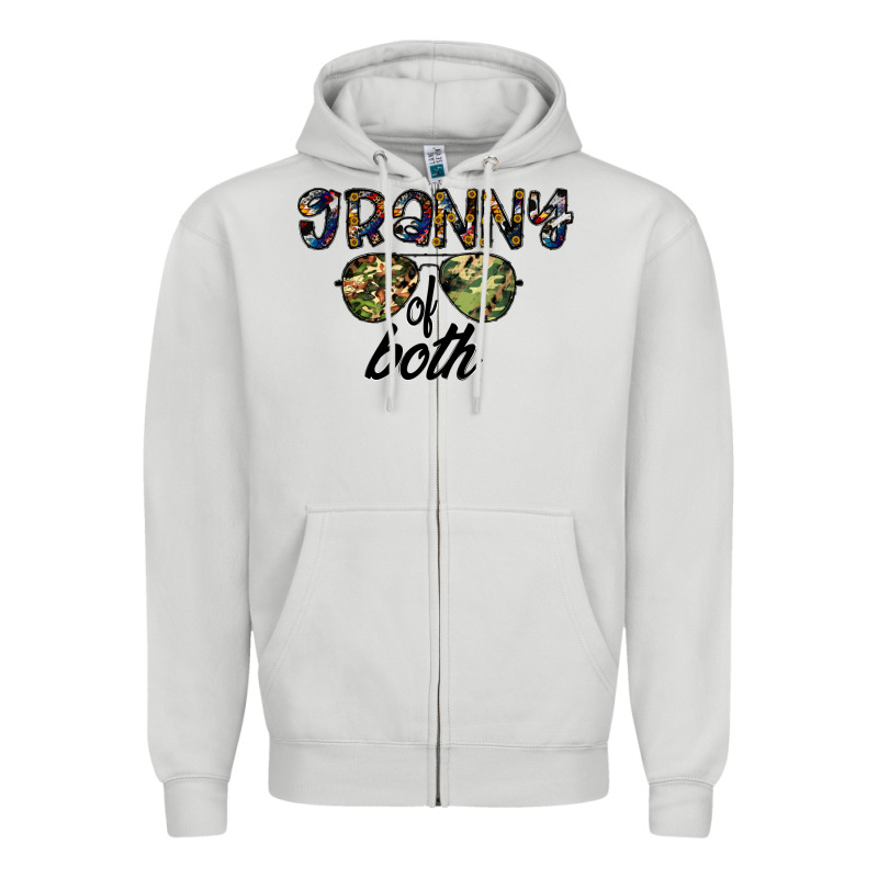 Granny Of Both Zipper Hoodie by CowhideDigitalArt | Teevron