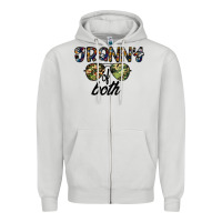 Dove Grey granny of both Zipper Hoodie - CowhideDigitalArt
