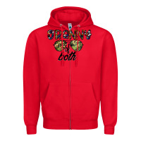 Red granny of both Zipper Hoodie - CowhideDigitalArt