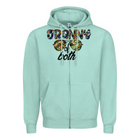 Seafoam granny of both Zipper Hoodie - CowhideDigitalArt