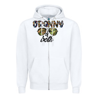 White granny of both Zipper Hoodie - CowhideDigitalArt