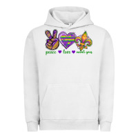Pigment Lunar Rock Peace Love Mardi Gras Urban Hoodie - BundleAndBundleShop