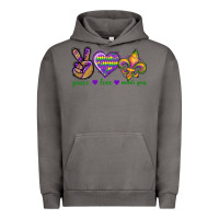Pigment Tornado Peace Love Mardi Gras Urban Hoodie - BundleAndBundleShop