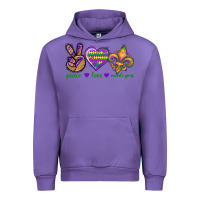 Tulip Peace Love Mardi Gras Urban Hoodie - BundleAndBundleShop