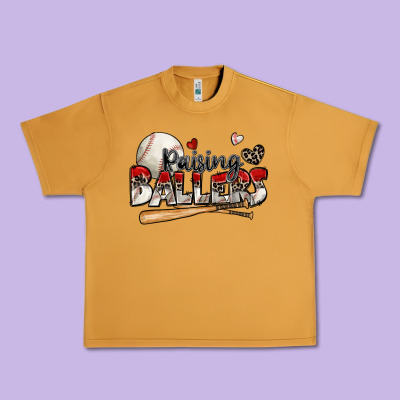 Raising Ballers Baseball Urban Heavy Tee Designed By Zillion Design Studio