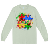 Matcha autism puzzle pieces Long Sleeve Tee - Zillion Design Studio