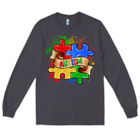 Smoke autism puzzle pieces Long Sleeve Tee - Zillion Design Studio