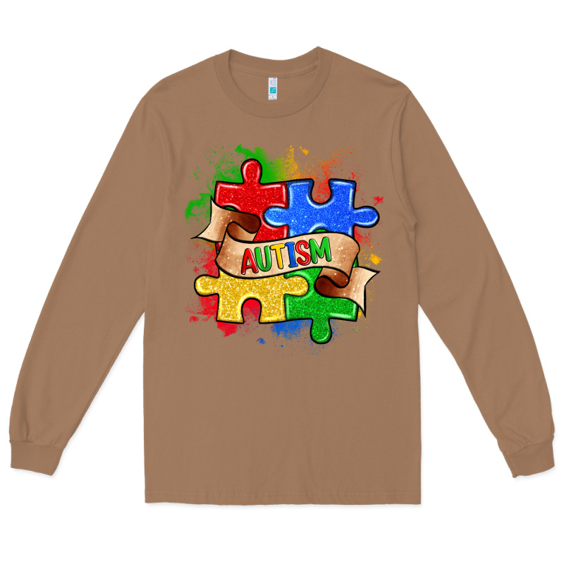 Autism Puzzle Pieces Long Sleeve Tee by Zillion Design Studio | Teevron