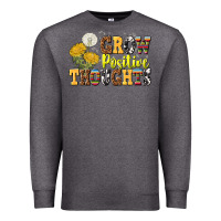 Charcoal Heather grow positive thoughts Premium Sweatshirt - NancyCooperArtShop