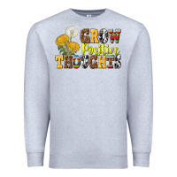 Heather Grey grow positive thoughts Premium Sweatshirt - NancyCooperArtShop