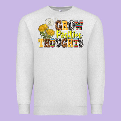 Grow Positive Thoughts Premium Sweatshirt Designed By Nancycooperartshop