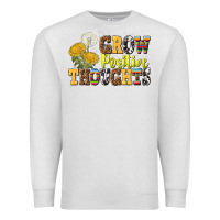 Oatmeal Heather grow positive thoughts Premium Sweatshirt - NancyCooperArtShop