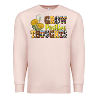 Pale Pink grow positive thoughts Premium Sweatshirt - NancyCooperArtShop