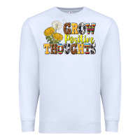 White grow positive thoughts Premium Sweatshirt - NancyCooperArtShop