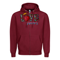 Burgundy love summer Zipper Hoodie - CowhideDigitalArt