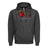Charcoal Heather love summer Zipper Hoodie - CowhideDigitalArt