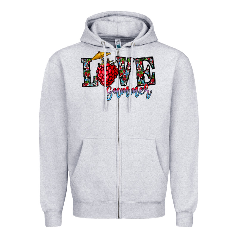 Love Summer Zipper Hoodie by CowhideDigitalArt | Teevron