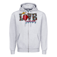 Heather Grey love summer Zipper Hoodie - CowhideDigitalArt