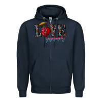 Navy love summer Zipper Hoodie - CowhideDigitalArt