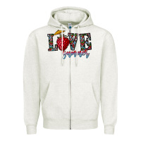 Oatmeal Heather love summer Zipper Hoodie - CowhideDigitalArt