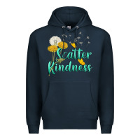 Navy scatter kindness Premium Hoodie - NancyCooperArtShop