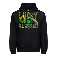 Black Lucky And Blessed St Patricks Urban Hoodie - BundleAndBundleShop