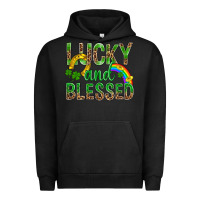 Pigment Black Lucky And Blessed St Patricks Urban Hoodie - BundleAndBundleShop
