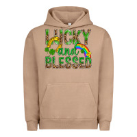 Pigment Burro Lucky And Blessed St Patricks Urban Hoodie - BundleAndBundleShop