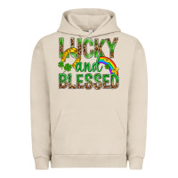 Pigment French Oak Lucky And Blessed St Patricks Urban Hoodie - BundleAndBundleShop
