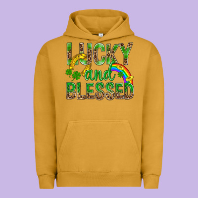 Lucky And Blessed St Patricks Urban Hoodie Designed By Bundleandbundleshop