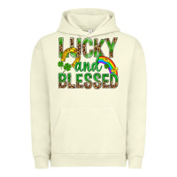 Pigment Pistachio Lucky And Blessed St Patricks Urban Hoodie - BundleAndBundleShop