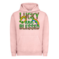 Pigment Salmon Lucky And Blessed St Patricks Urban Hoodie - BundleAndBundleShop