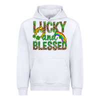 White Lucky And Blessed St Patricks Urban Hoodie - BundleAndBundleShop