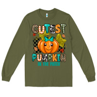 Army Green Cutest Pumpkin In The Patch Long Sleeve Tee - texasbilliewilder