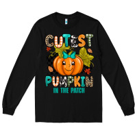Black Cutest Pumpkin In The Patch Long Sleeve Tee - texasbilliewilder