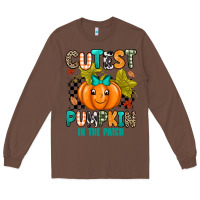 Chestnut Cutest Pumpkin In The Patch Long Sleeve Tee - texasbilliewilder