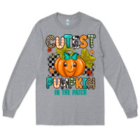 Heather Grey Cutest Pumpkin In The Patch Long Sleeve Tee - texasbilliewilder