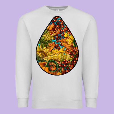Fall Teardrop Premium Sweatshirt Designed By Lillyallendesigns