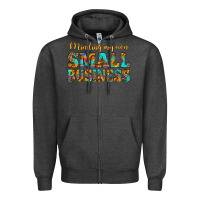 Charcoal Heather minding my own small business Zipper Hoodie - HRA Design Shop