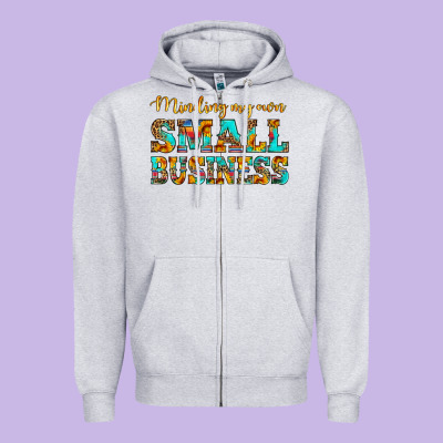 Minding My Own Small Business Zipper Hoodie Designed By Hra Design Shop