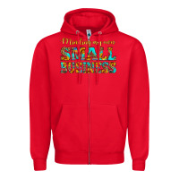 Red minding my own small business Zipper Hoodie - HRA Design Shop