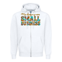 White minding my own small business Zipper Hoodie - HRA Design Shop