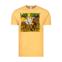 Vintage Mustard last night we let the liquor talk western Vintage Tee - texasbilliewilder