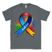 Charcoal Heather autism ribbon Classic Tee - Zillion Design Studio